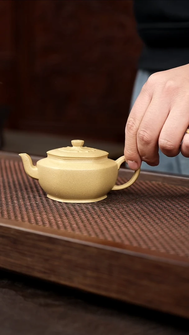 茶壶紫砂本绿六方莲普