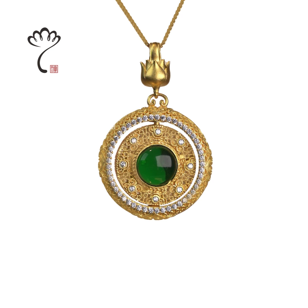 合金项链 宝相庄微金瑞福吊坠