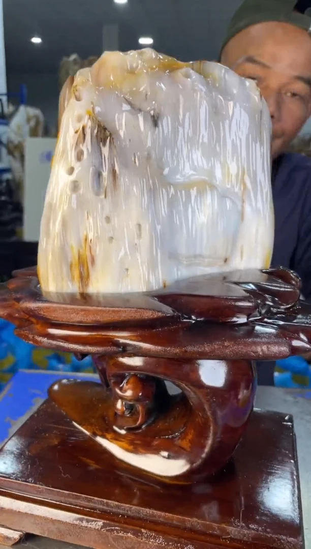 未镶嵌摆件硅化玉46