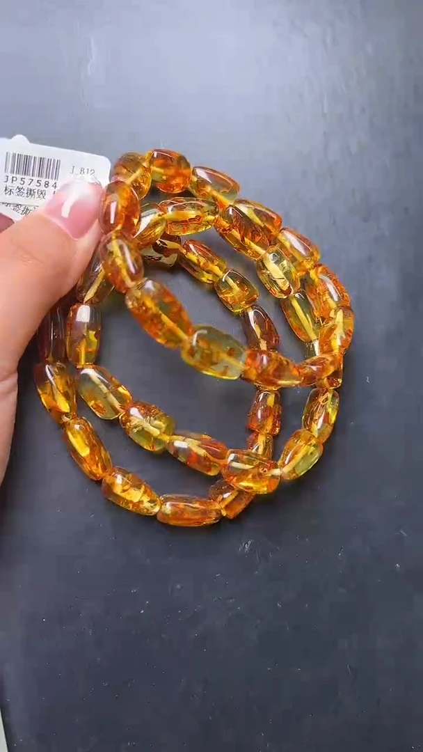 手串琥珀未镶嵌花珀随形手串 11-16g 多样性发一 JP57584