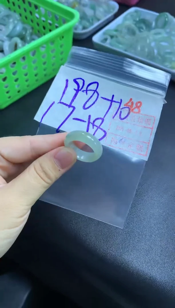 未镶嵌定制翡翠戒圈17-18#208毛货需精细抛光
