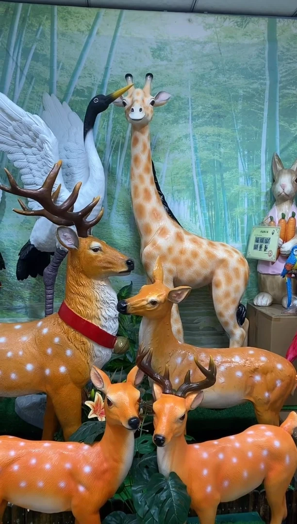 树脂长劲鹿摆件户外花园