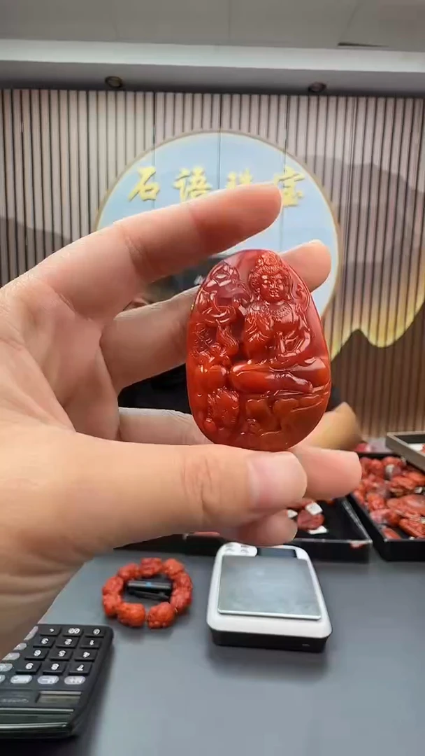 未镶嵌雕刻南红玛瑙089ZB1030产品一个