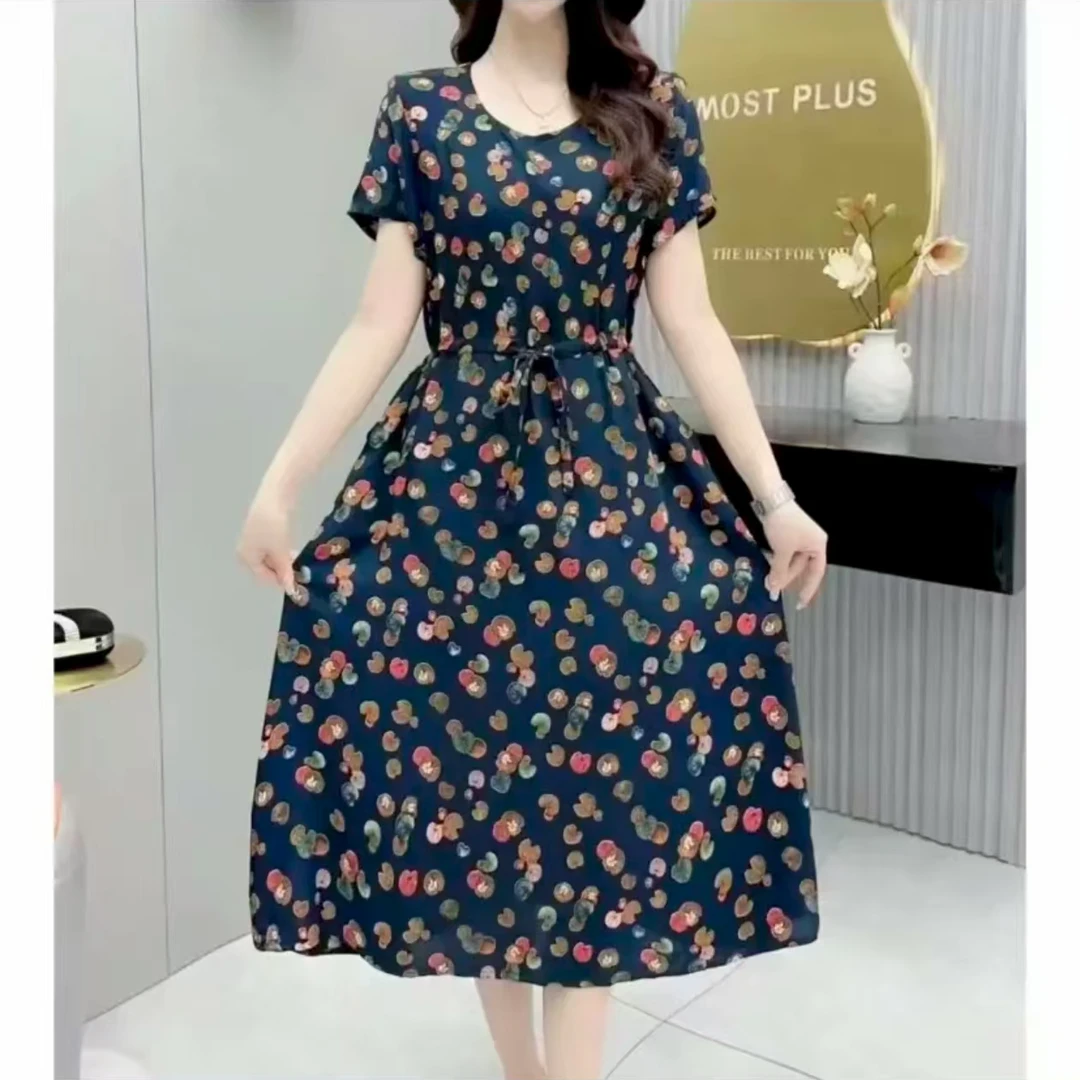 显瘦文艺中老年女装薄款提花复古休闲见详情常规长裤