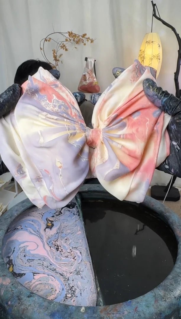 605 三层蝴蝶抓夹 粉紫