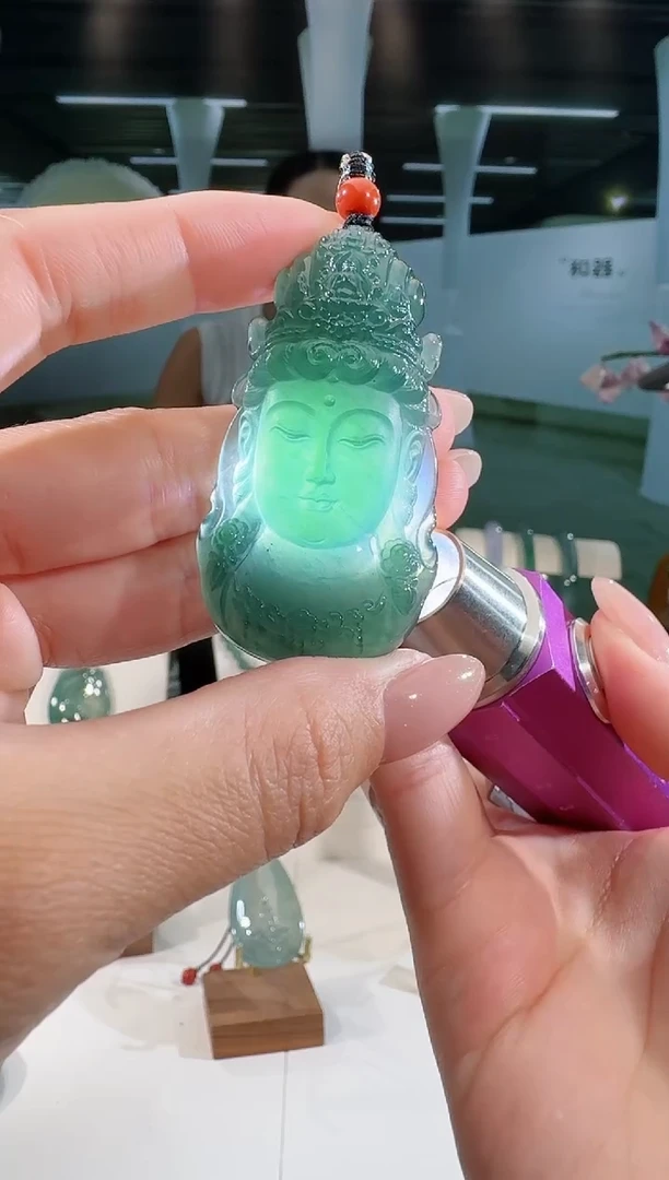 翡翠未镶嵌吊坠(不含链)观音首多样性发一