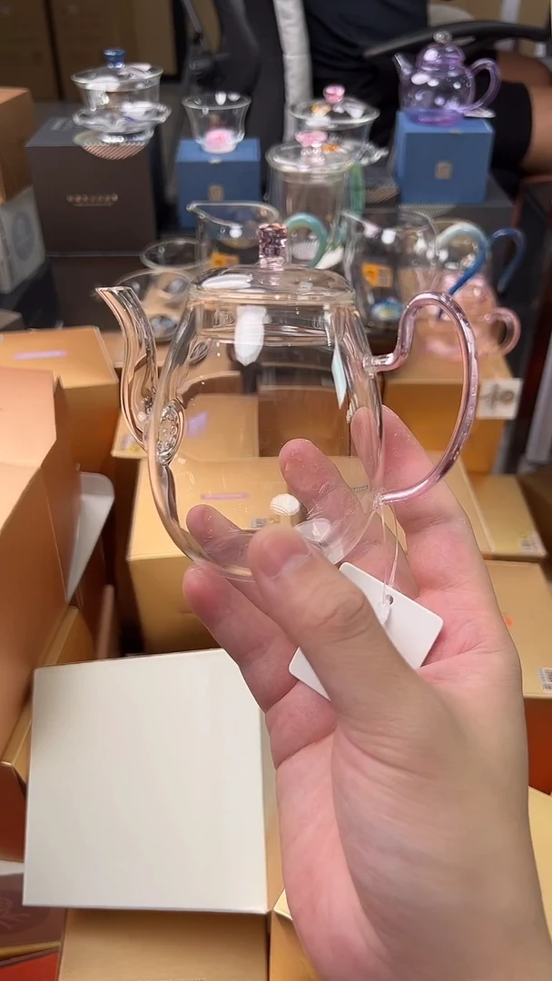 @@禾器晶彩灵雀壶浅粉色