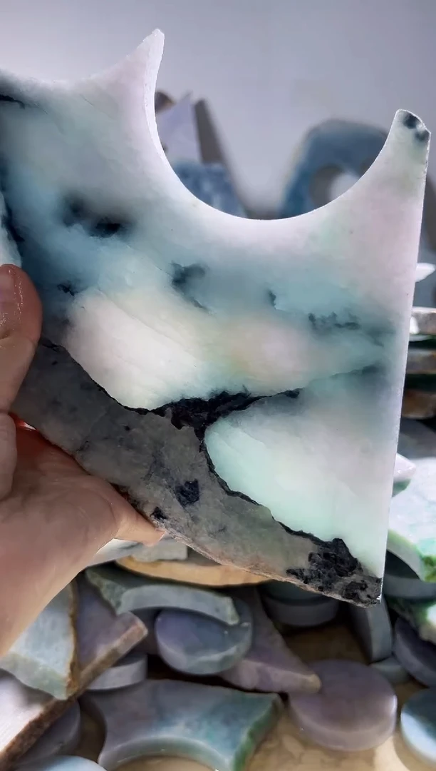 翡翠裸石缅甸翡翠A货柠6103