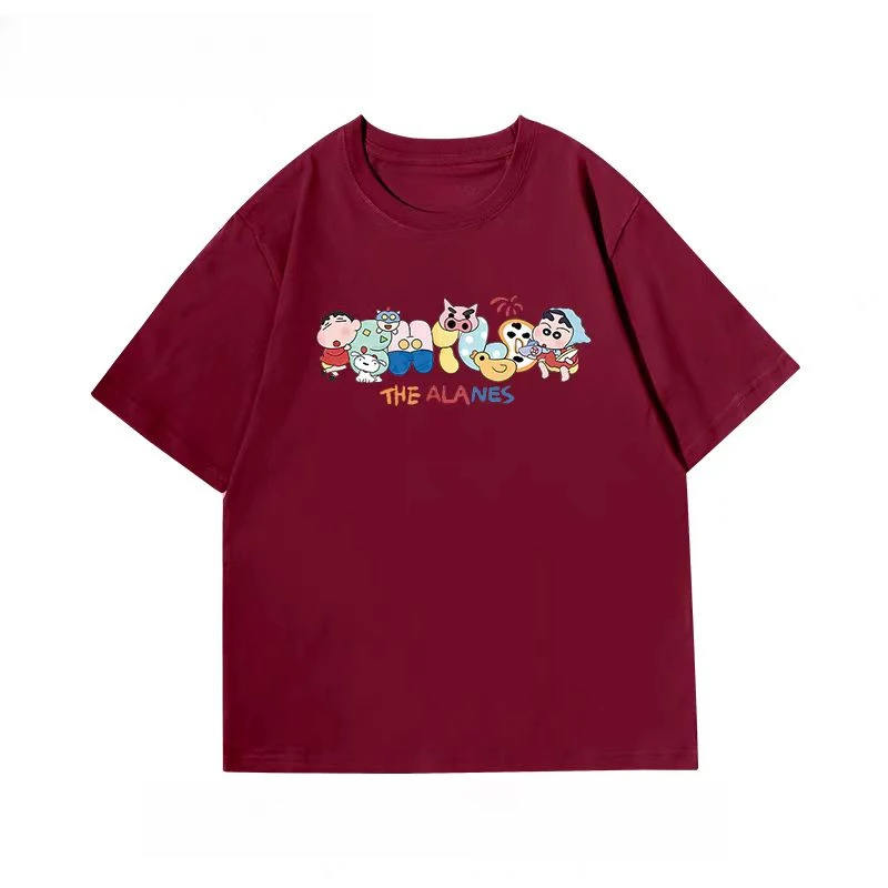 新款B025大码纯棉短袖T恤男女同款设计款夏季印花时尚百搭宽松款