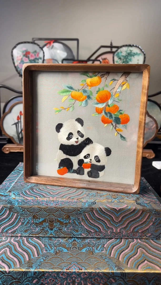 刺绣纯手工非遗苏绣双面绣摆件