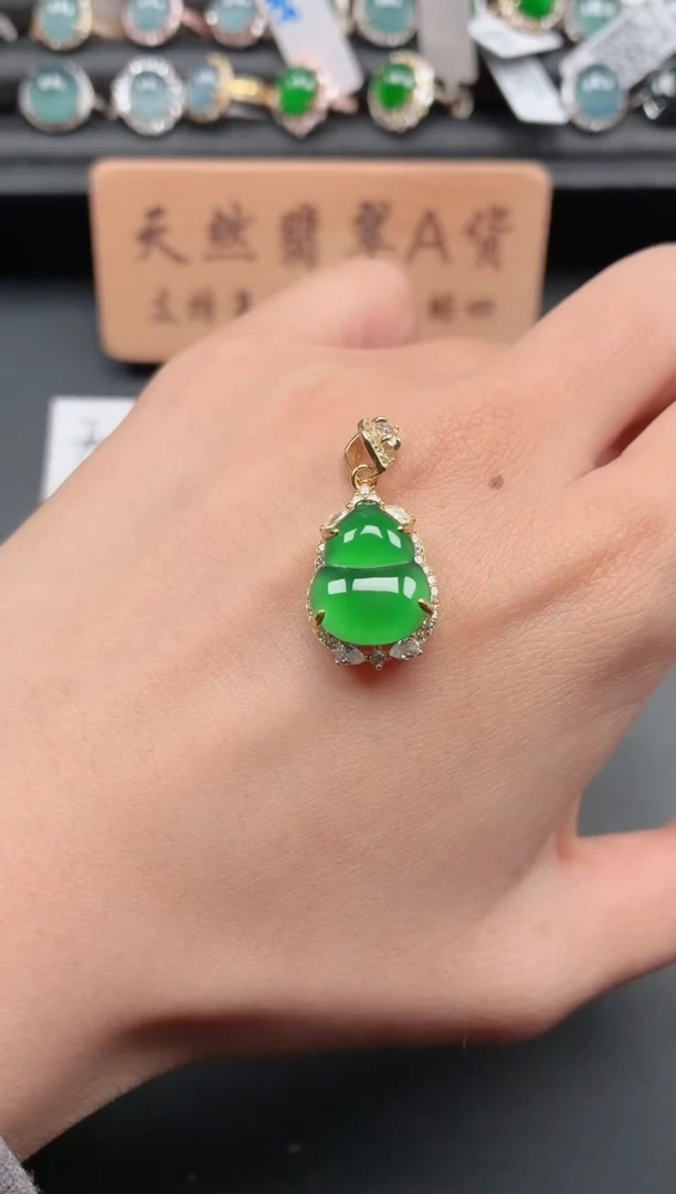 银S925镶嵌戒指翡翠111