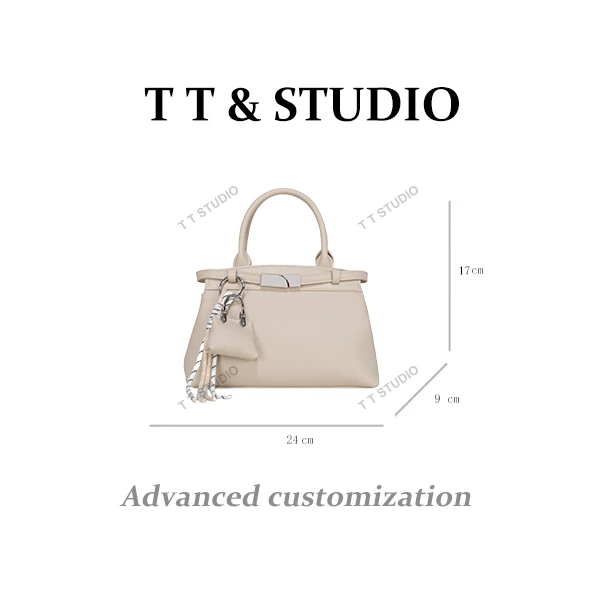 【TT Studio】GQ-8881-米杏 RAIN.CUN简约腋下斜跨轻奢女包