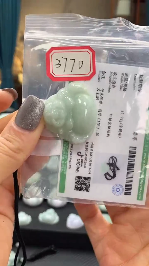 颈饰未镶嵌翡翠佛公3770