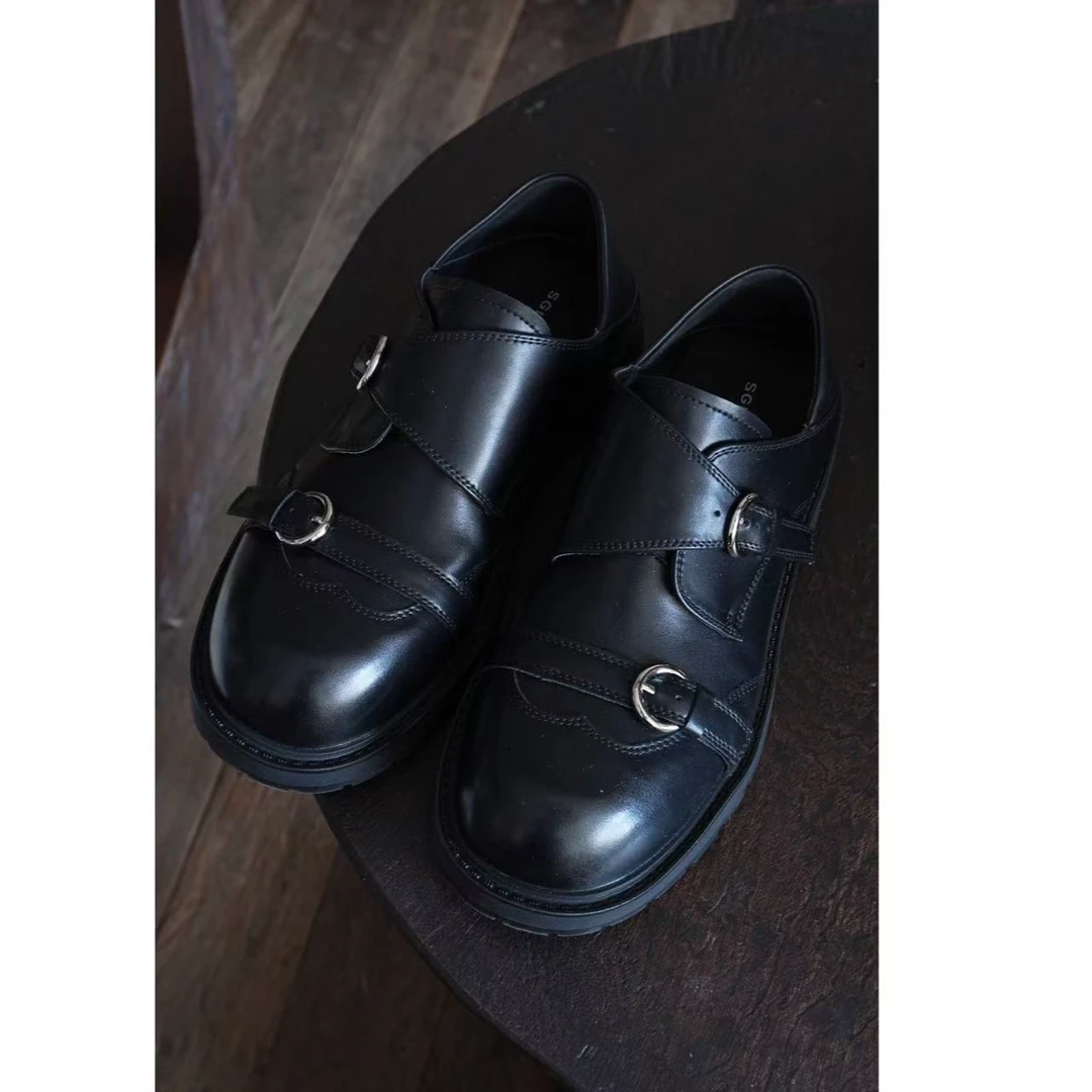 K639-6简约扣带小皮鞋单鞋英伦风复古