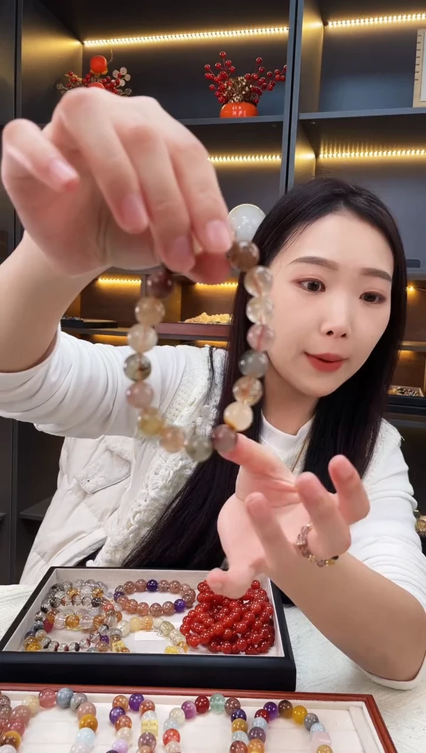 未镶嵌手链水晶兔毛手串