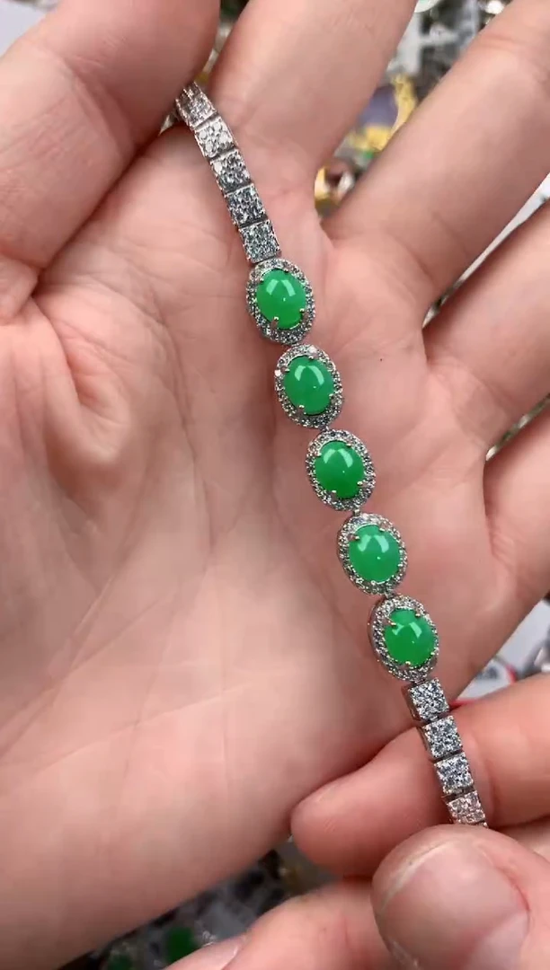 银S925镶嵌戒指翡翠999----4