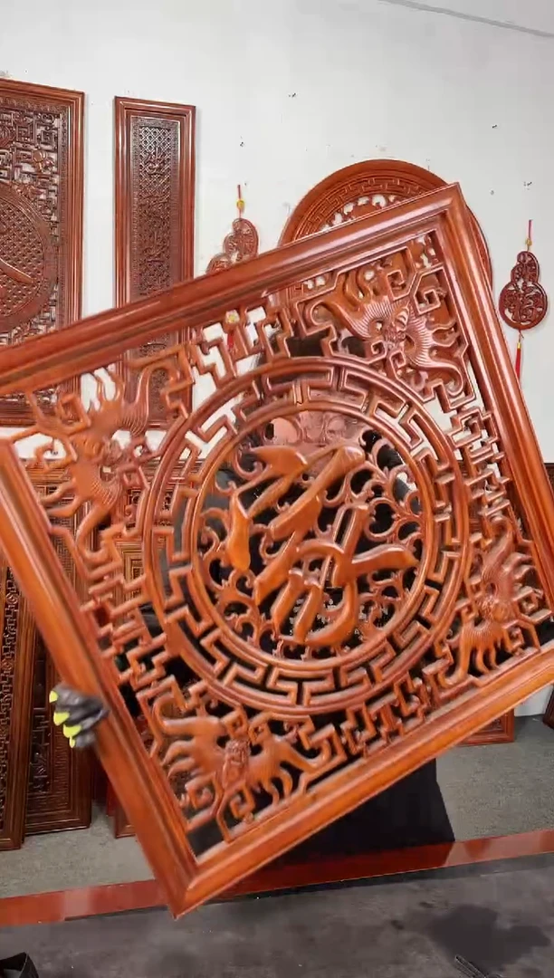 【闪购商品】香樟木木雕80*80  家字