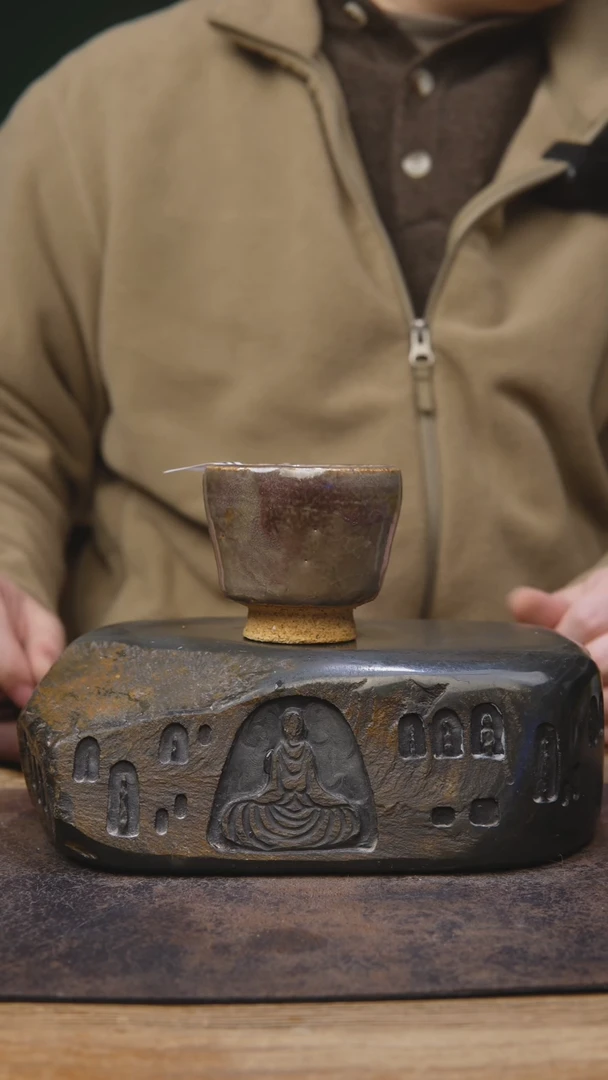 【闪购商品】匣钵泥手工志野杯050