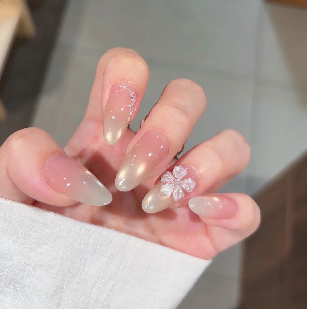 【琉璃冰花】MAOMAO·手工雕花重工纯手工穿戴甲甲片高级中长款美甲