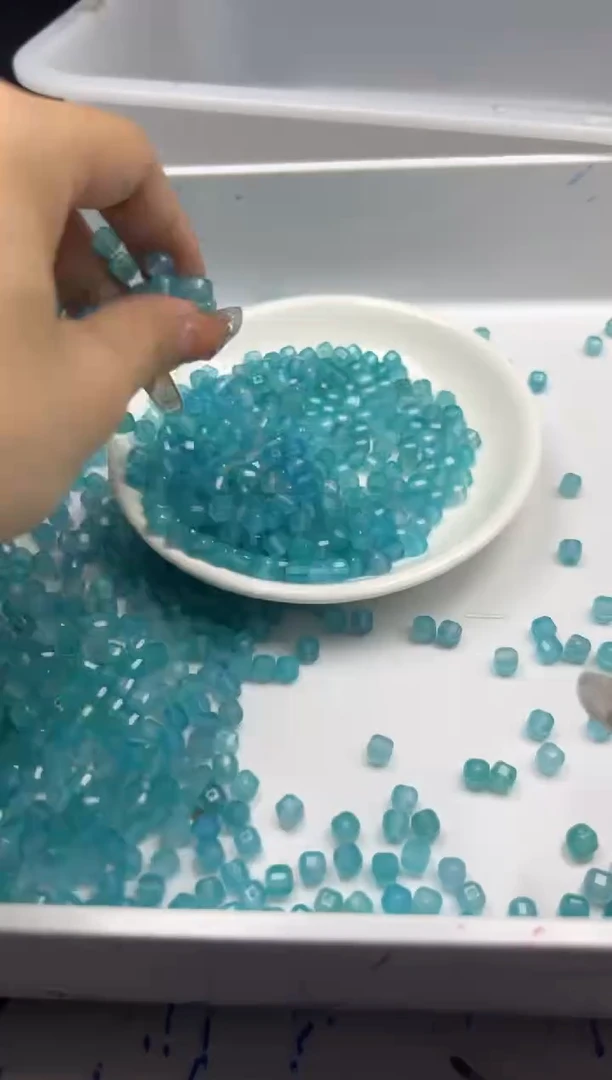 玛瑙/玉髓颈饰未镶嵌W2407天河石方糖5*5mm*20颗