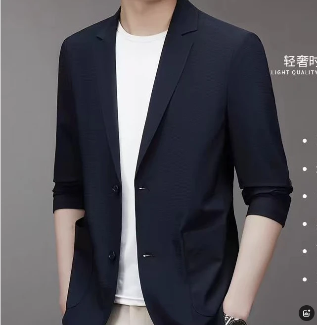 早秋新款时尚小西装纯色透气西服上装