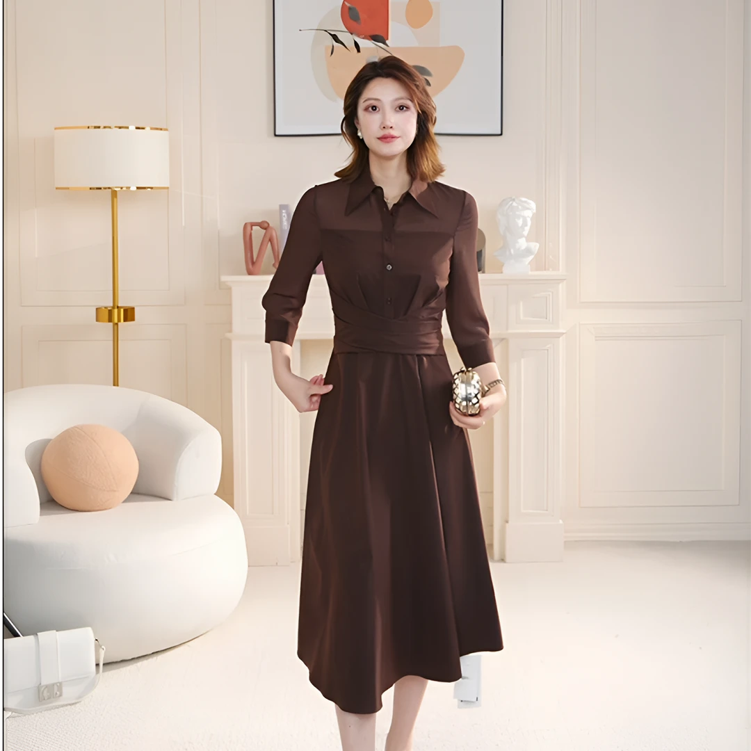 NEXY.CO/奈蔻连衣裙|优雅气质|女主感|显瘦收腰|女主|XF05835B7