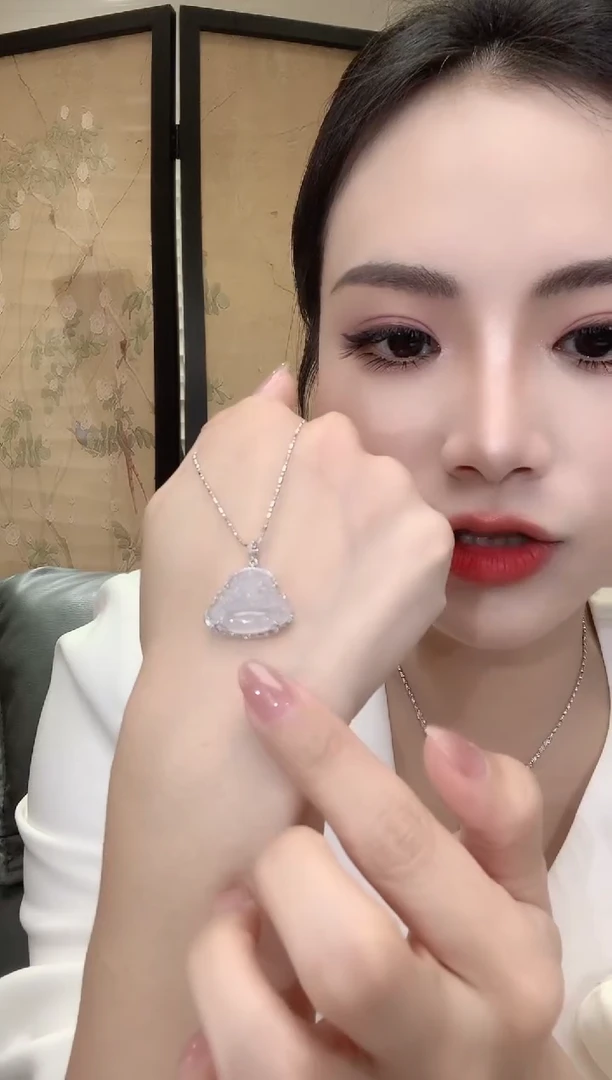 翡翠18K金镶嵌吊坠(不含链)A2 多样性发货一件
