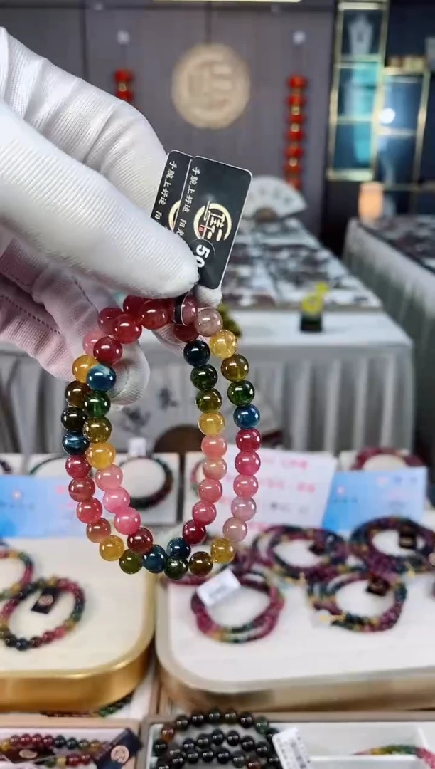 老矿碧玺单圈手串未镶嵌碧玺（多样性发一条）xion