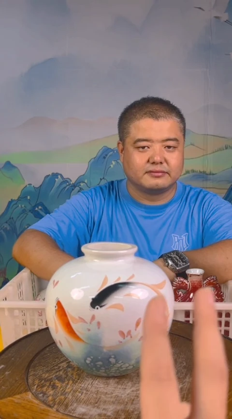 摆件景德镇陶瓷青花摆件87