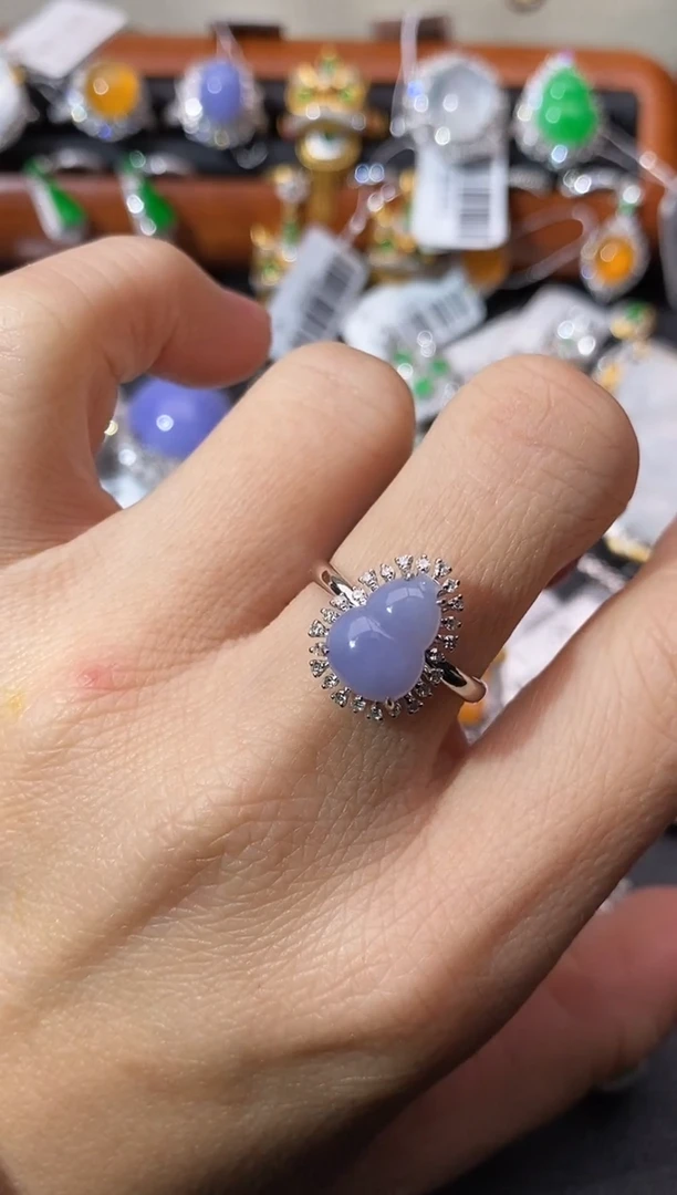 【闪购商品】翡翠戒指18K金镶嵌戒指