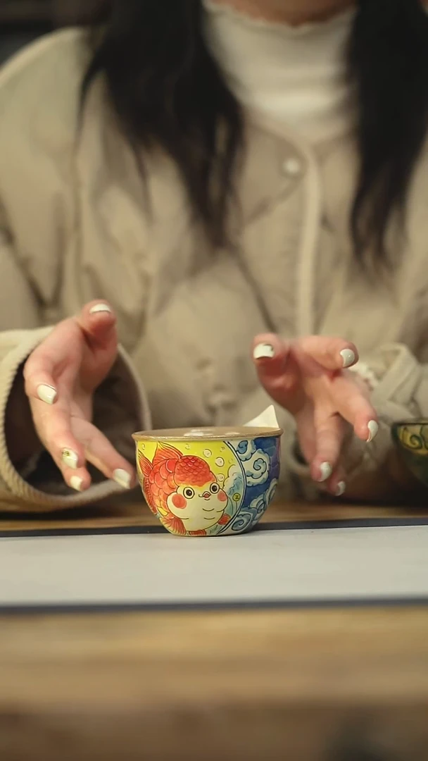 设计师手作款迷糊手绘主人杯