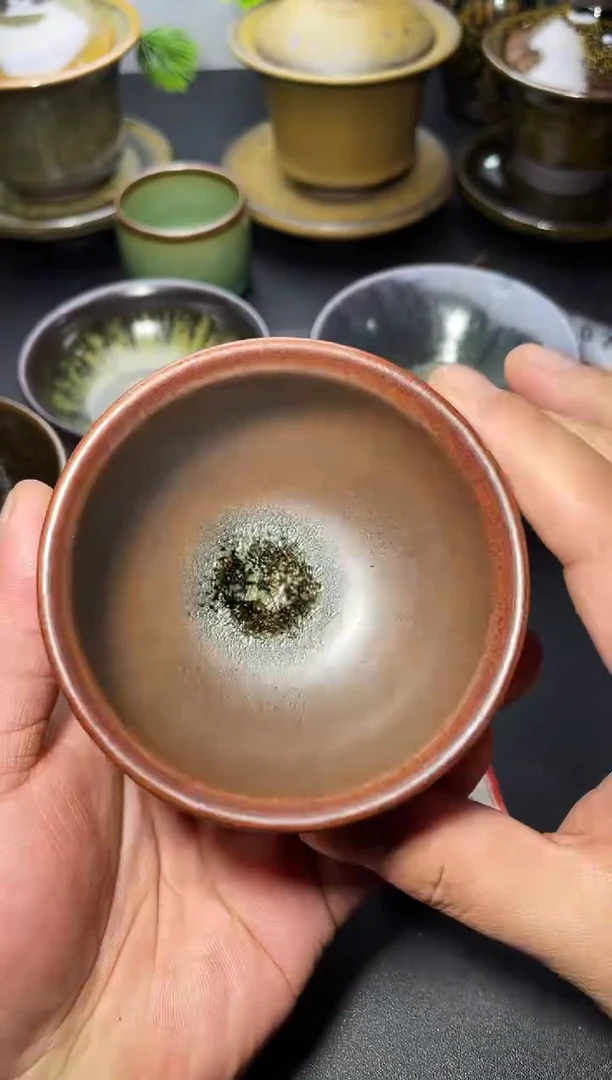 茶盏137（微瑕）叶紫建盏