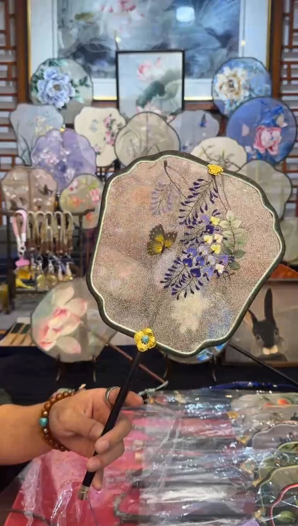 扇子纯手工苏绣团扇