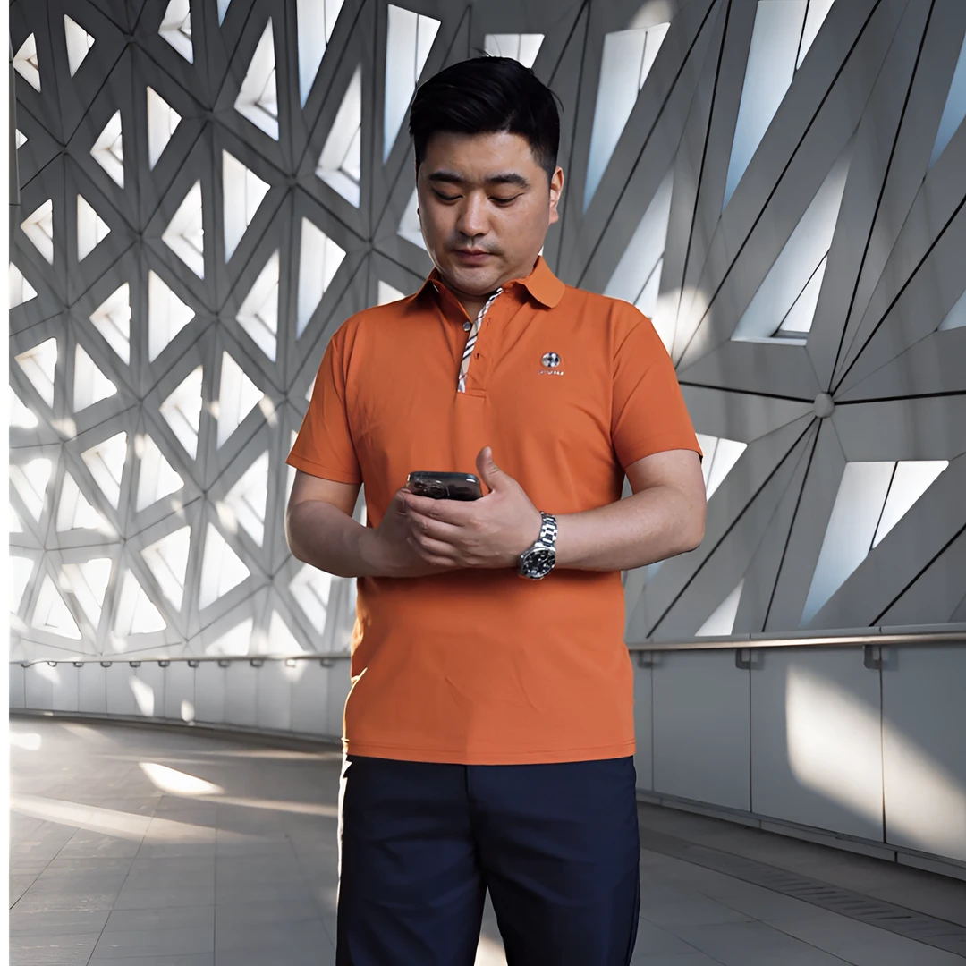 短袖男免烫Polo衫凉感抗皱POLO衫潮流速干上衣半袖运动透气加大码