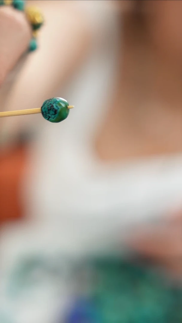 玛瑙/玉髓糖豆未镶嵌绿松