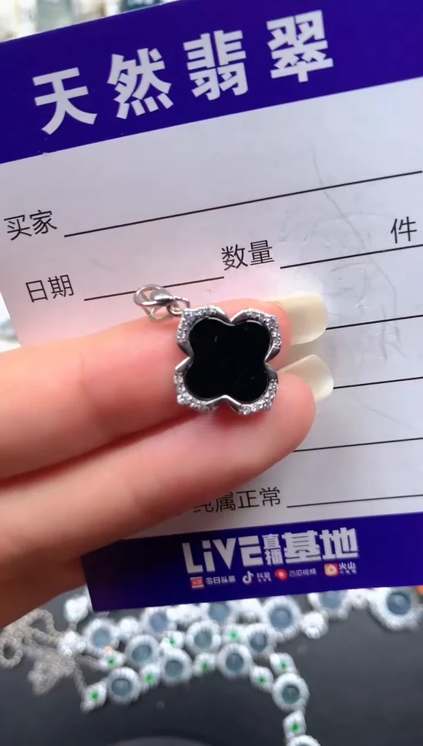 颈饰银S925镶嵌翡翠49