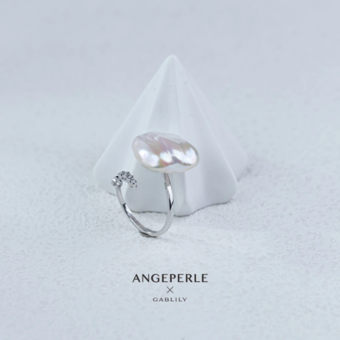 珈白丽淡水巴洛克珍珠S925银戒指12-15mm多样性发货1件【曼曼设计】