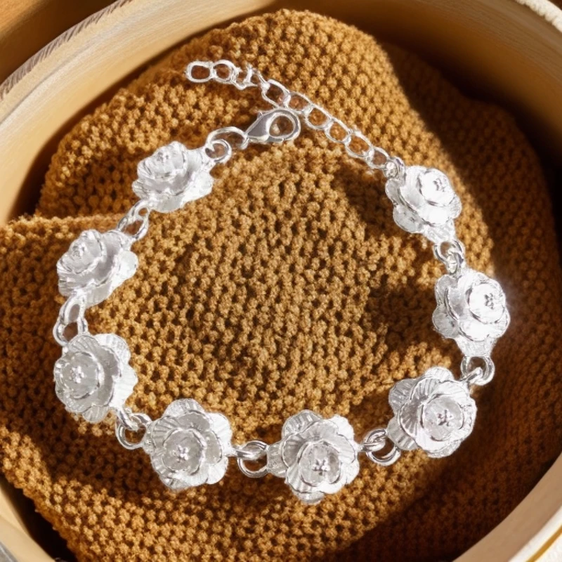 足银手镯 精品银手镯女新复古风薄雾少女风 by202无礼盒民族风圈