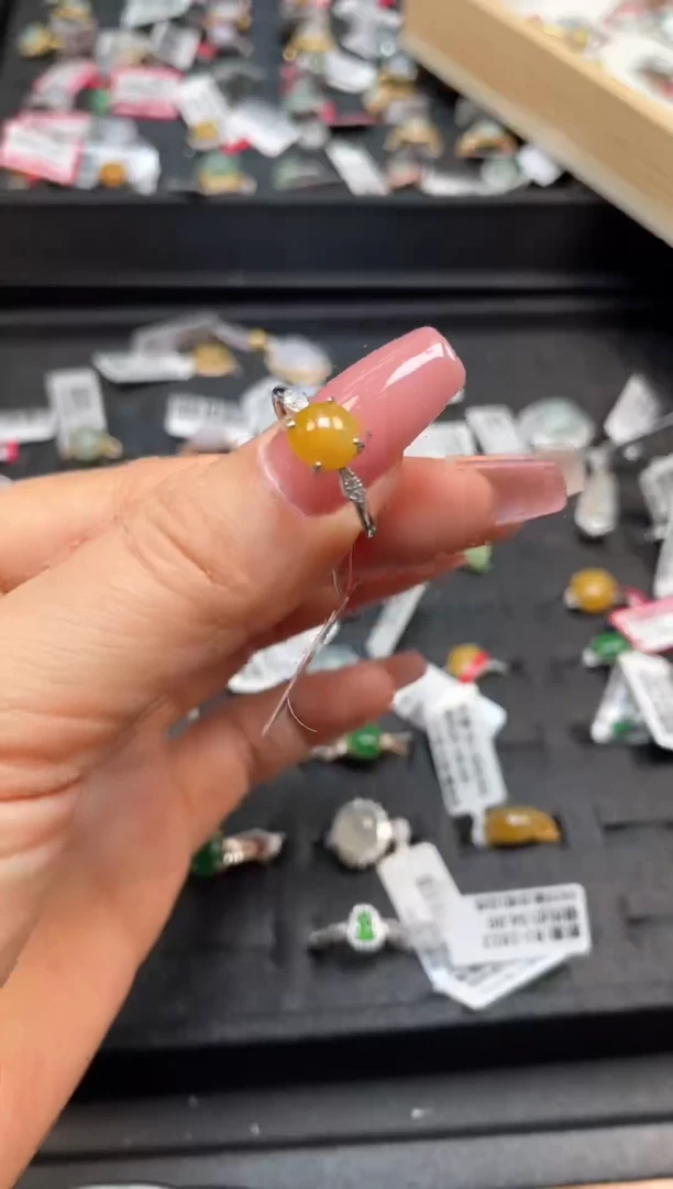 项链银S925镶嵌翡翠戒指天然缅甸翡翠A货