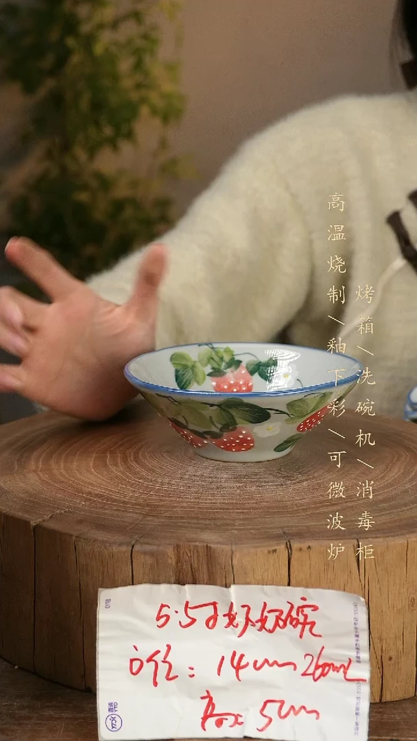 碗瓷景德镇手工手绘高温瓷釉下彩