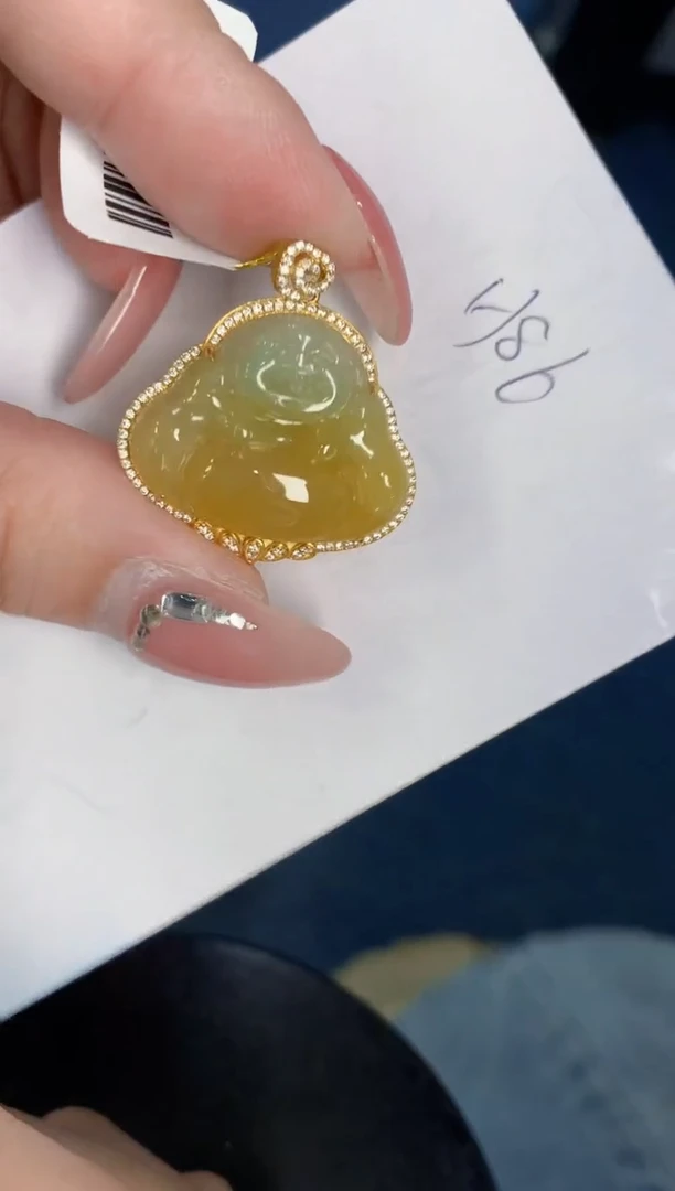 【闪购商品】翡翠颈饰18K金镶嵌000000000