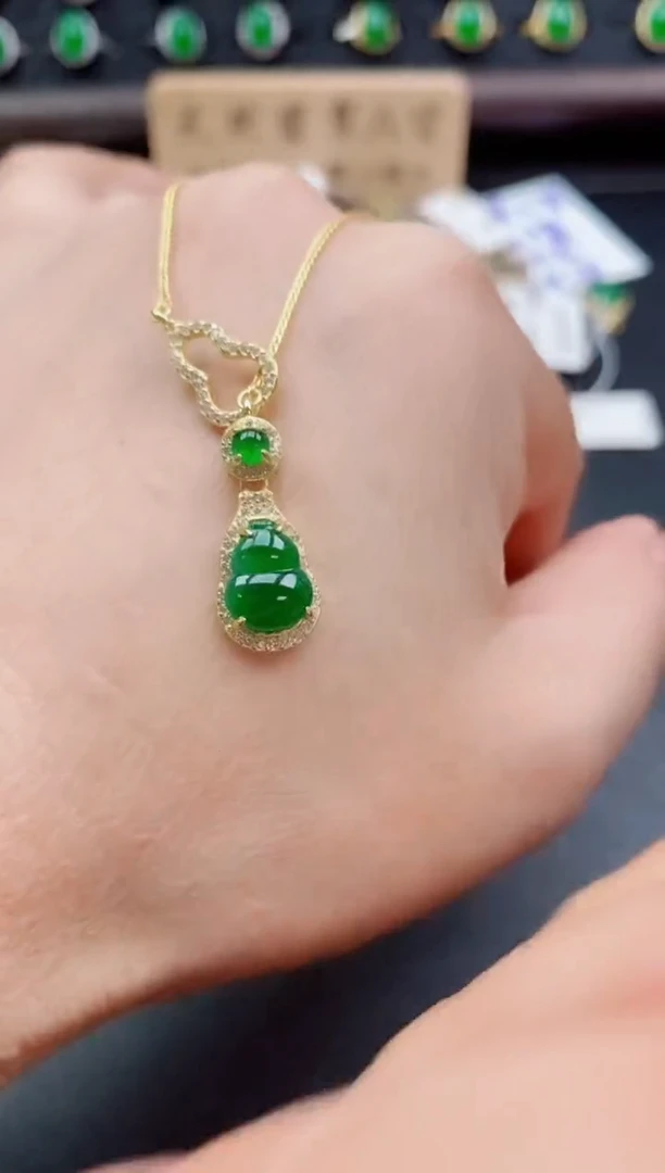 套链银S925镶嵌翡翠1