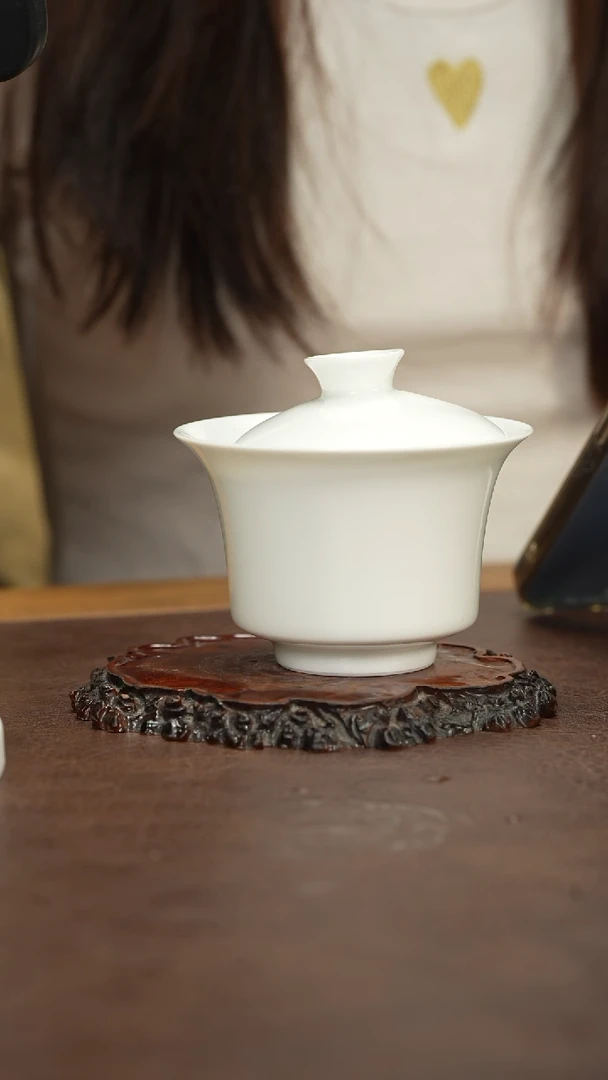 七七专属白胎马蹄盖碗