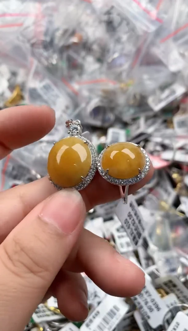 银S925镶嵌戒指翡翠444   7