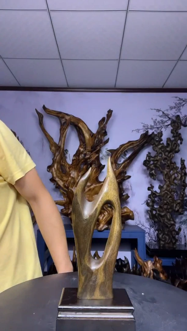 金丝楠神*金丝楠木工艺品摆件