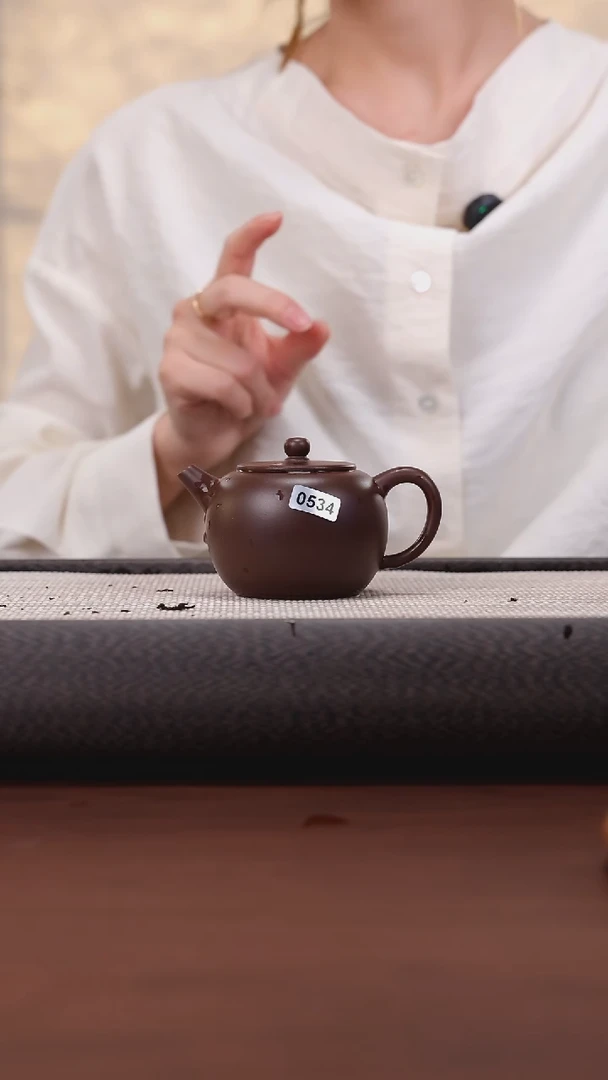 【闪购商品】紫砂茶壶534 紫泥 苹果 145cc
