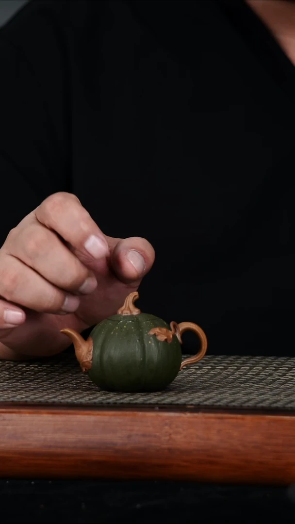 茶壶紫砂原矿老段泥南瓜壶80cc