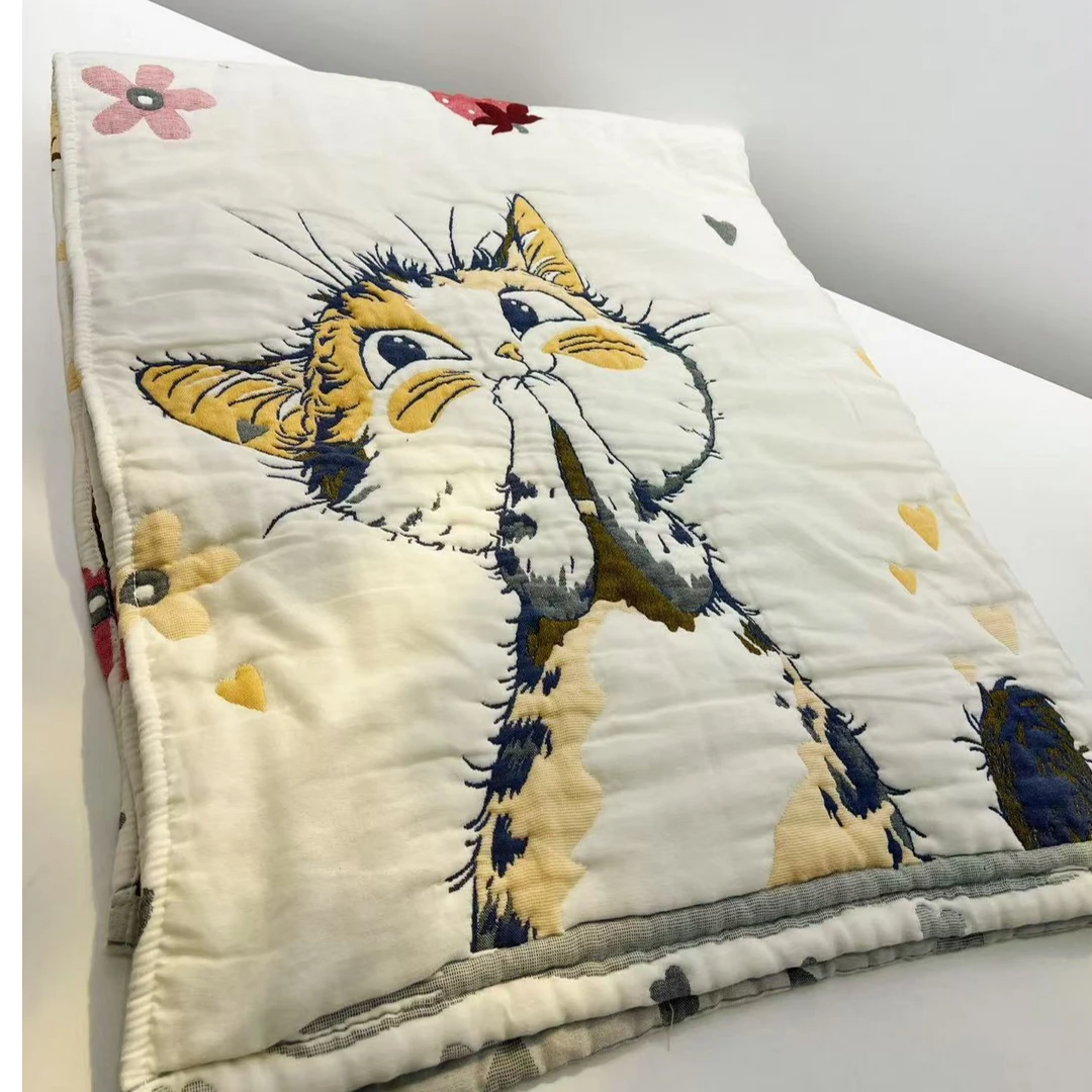 【泡芙被】四季通用云朵棉泡芙被 120*150cm 卡通猫