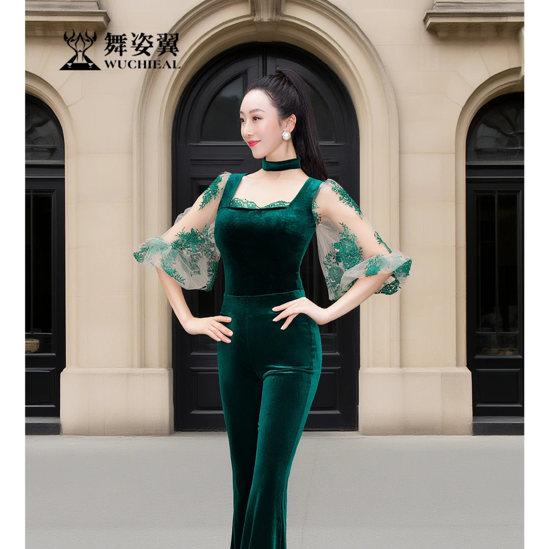 舞姿翼修身形体衣礼仪服新款训练走秀服xt1355