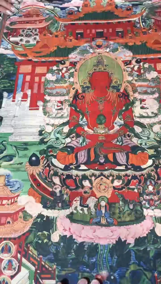 卷轴画龙妹的唐卡tk16